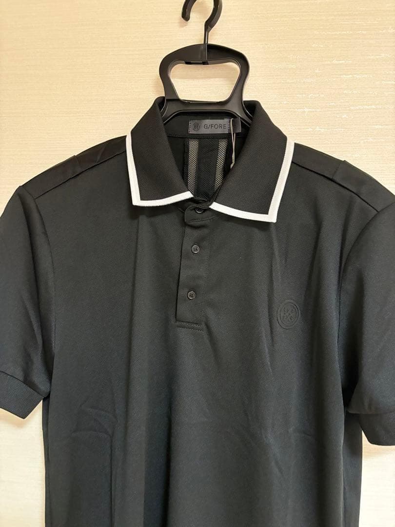 【新品】メンズ　黒XL・春夏速乾性ジーフォアゴルフポロシャツ　シンプル半袖