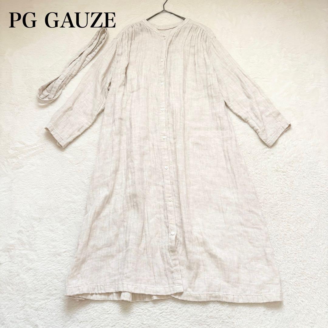 PG GAUZE ピージーガーゼ　ワンピース　綿麻　カーディガン　羽織り　洗濯◎