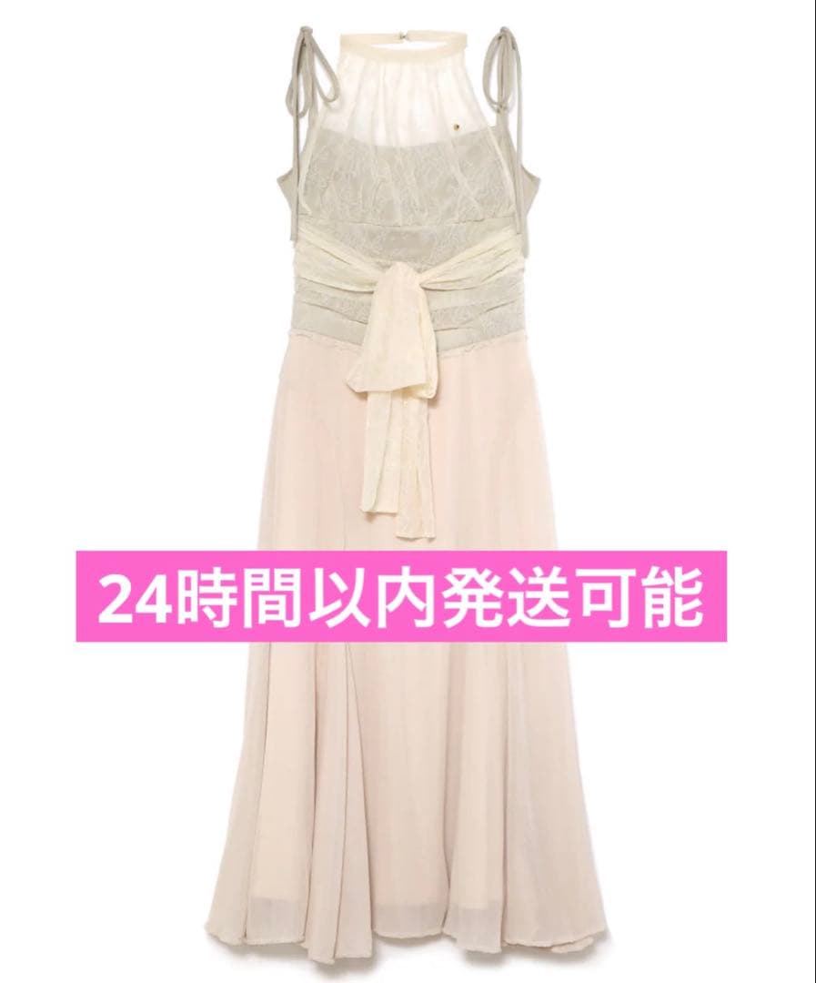 ワンピース andmary Paula lacey long dress beige