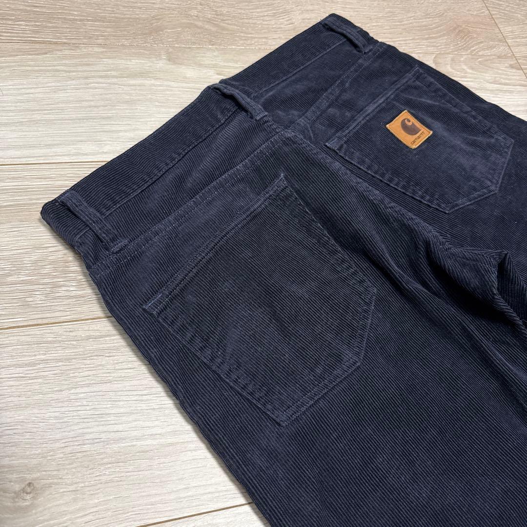 Carhartt wip コーデュロイ ワークパンツ ネイビー 32×32