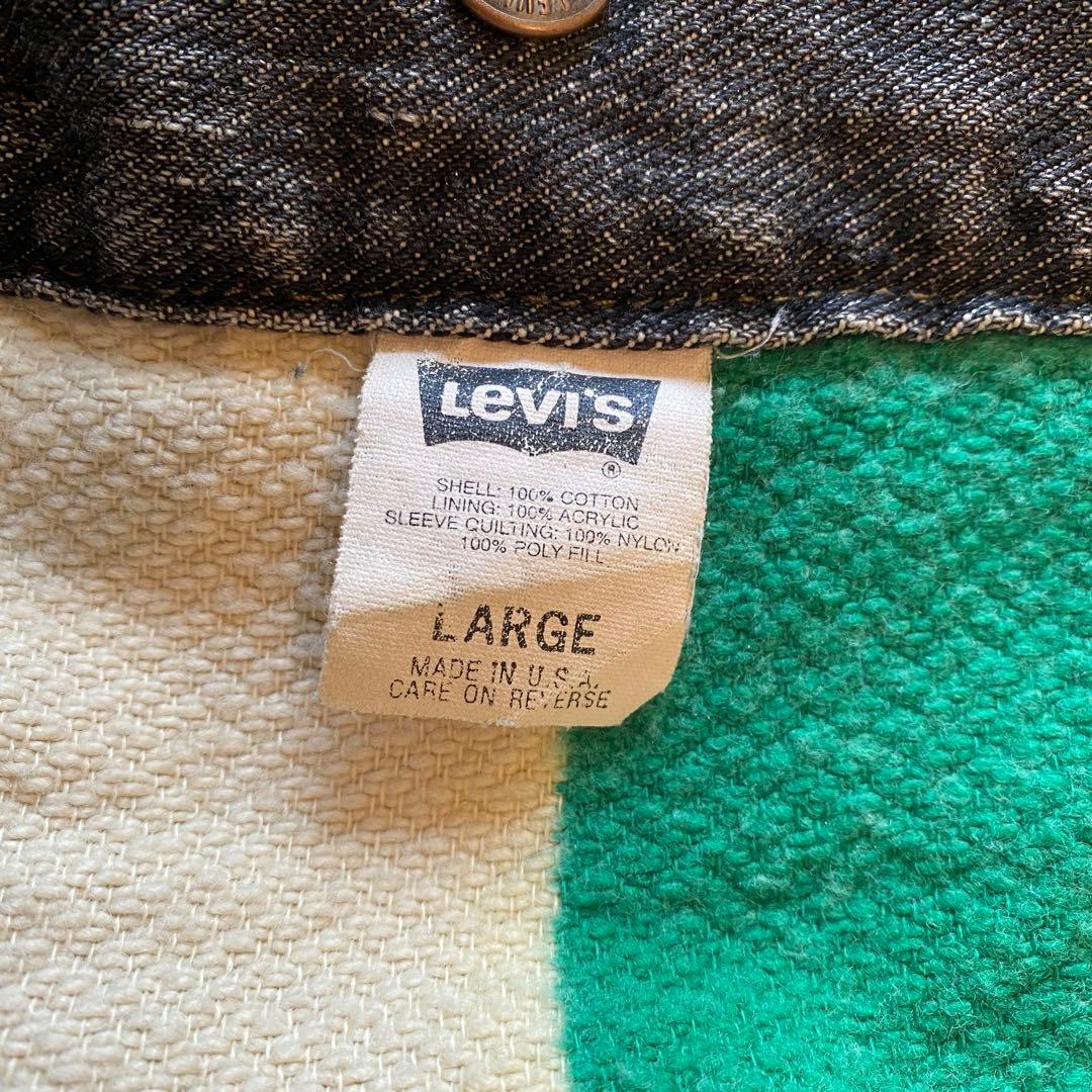 90s Levi's×Hudson's Bay リバーシブル先染めブラックデニム
