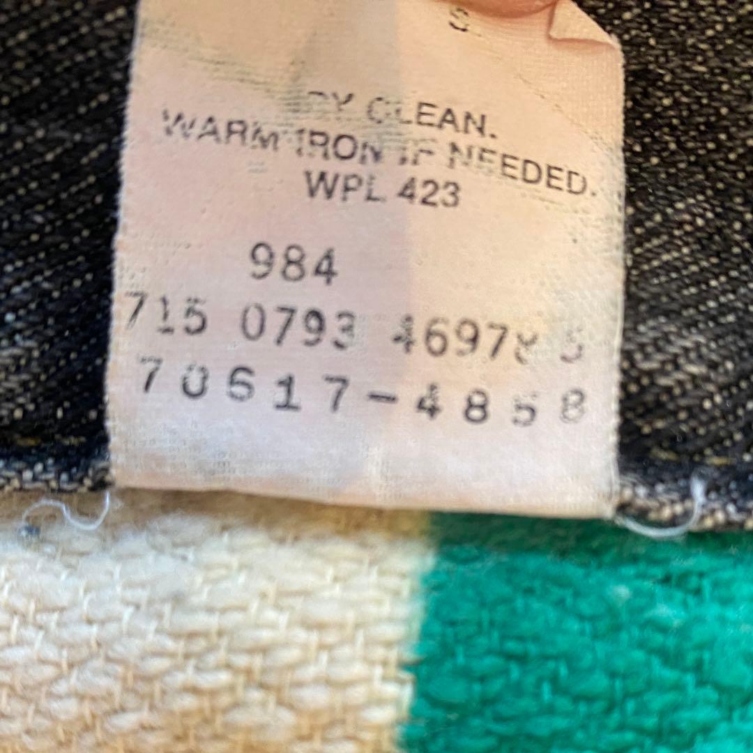 90s Levi's×Hudson's Bay リバーシブル先染めブラックデニム