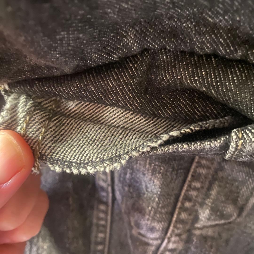 90s Levi's×Hudson's Bay リバーシブル先染めブラックデニム