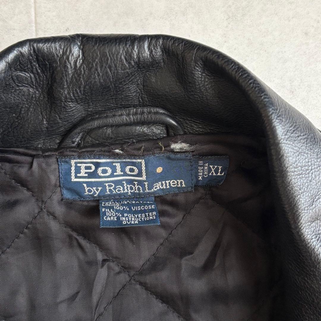 90s Polo by Ralph Lauren レザージャケット ブラック