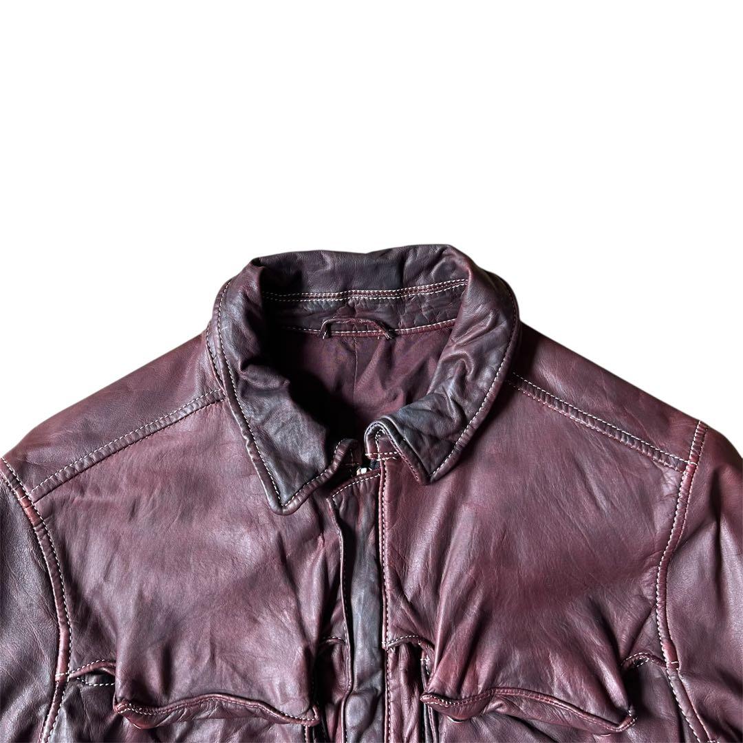 ジャケット・アウター kyoji maruyama docking leather jacket