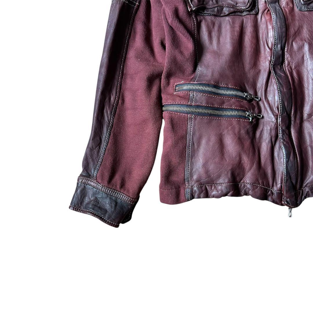 ジャケット・アウター kyoji maruyama docking leather jacket