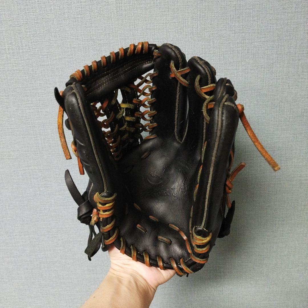 1252 ハイゴールド 心極 型抜群 軟式 三塁手 オールラウンド グローブ