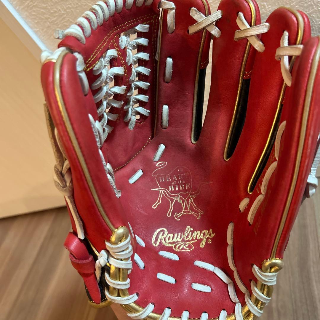 Rawlings 軟式グローブ 赤/黒