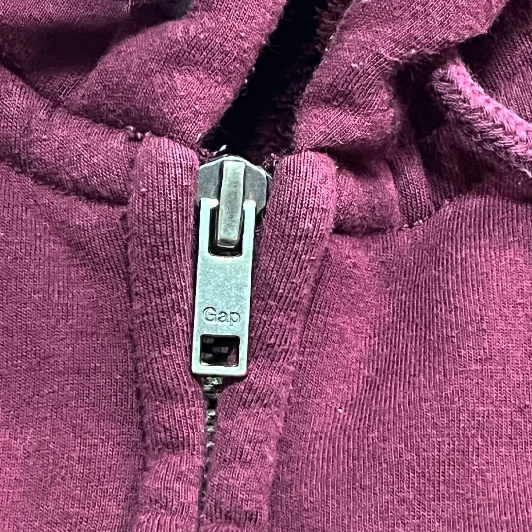希少OLD GAP ギャップ ジップパーカー 裏ボア 裏起毛 ワインレッド