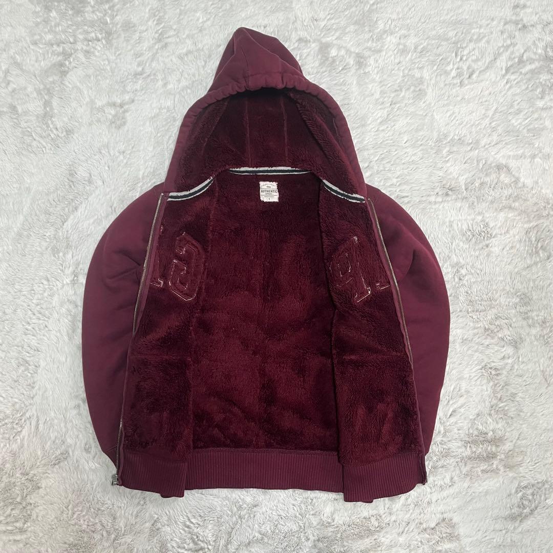 希少OLD GAP ギャップ ジップパーカー 裏ボア 裏起毛 ワインレッド