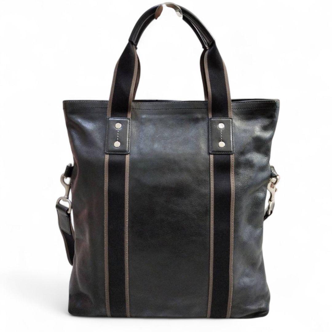 B*l様 COACH コーチ トートバッグ ヘリテージ ウェブ 2way レザー