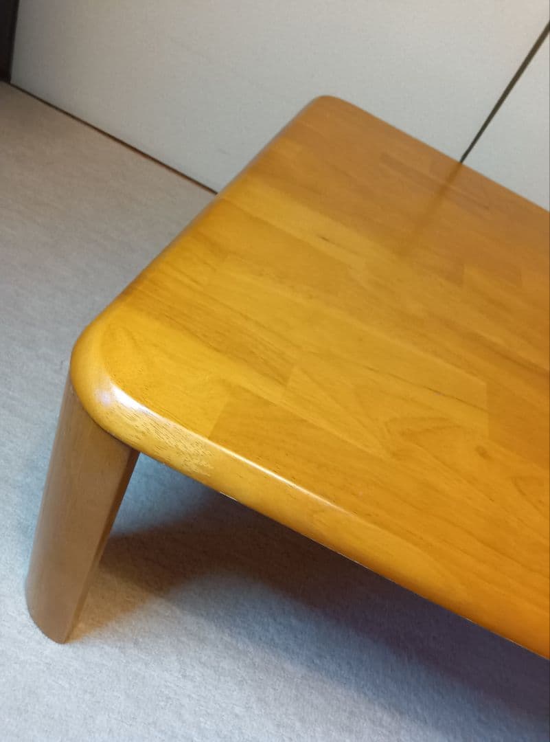座卓120×75×高32cm　折畳み　天然木　ライトブラウン　和洋　使用 ２度
