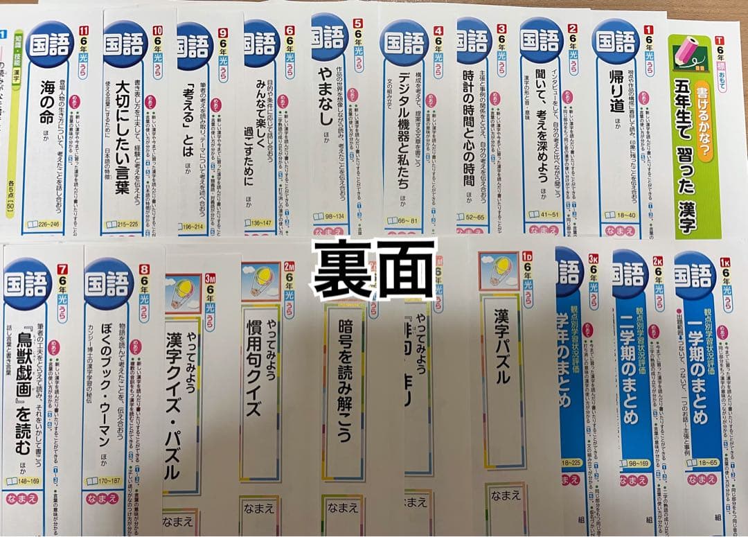 小学6年生 国語カラーテスト 光村図書　教育同人社