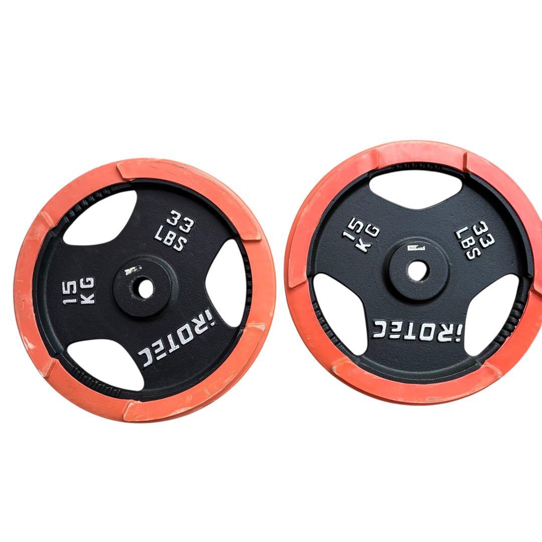 iROTEC アイロテック ダンベル プレート 15kg×2 穴径29mm