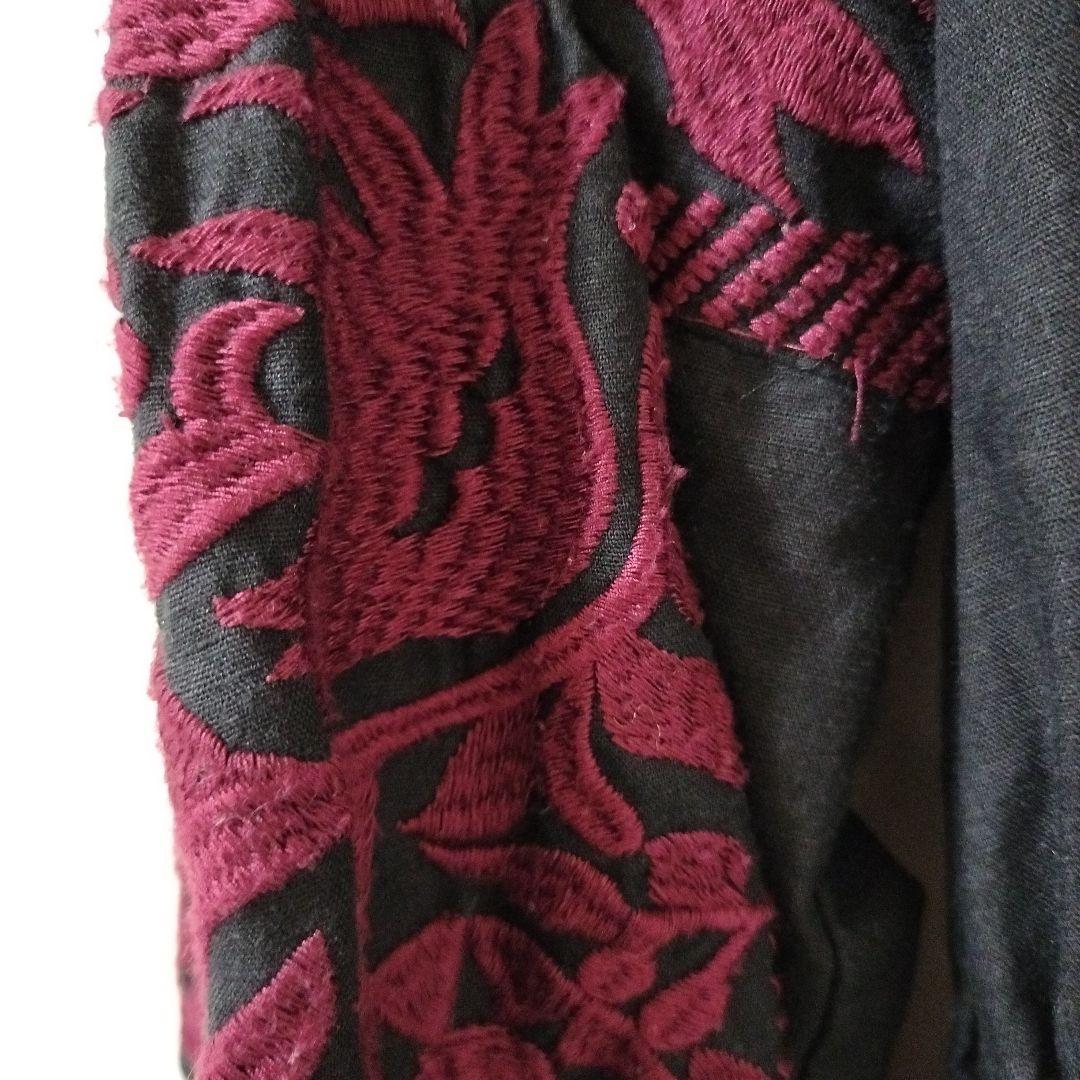 サラマリカSARA MALLIKA エンブロイダリー刺繍ワンピースコットンリネン