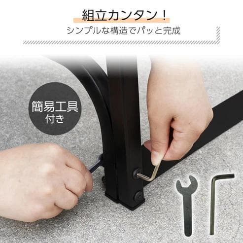 ONE STEP 鉄製薪ラック シングル 幅120cm フック付き（新品）