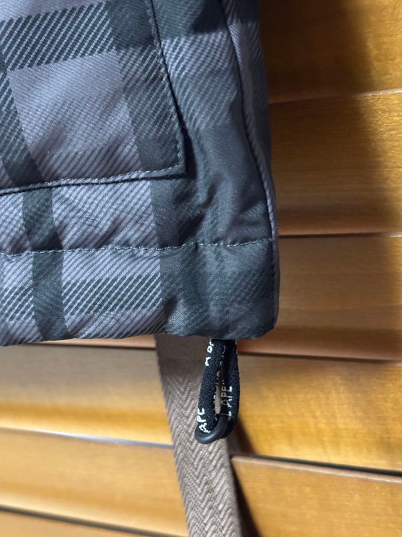 A BATHING APE BAPE チェック ダウンベスト XS 美品 エイプ