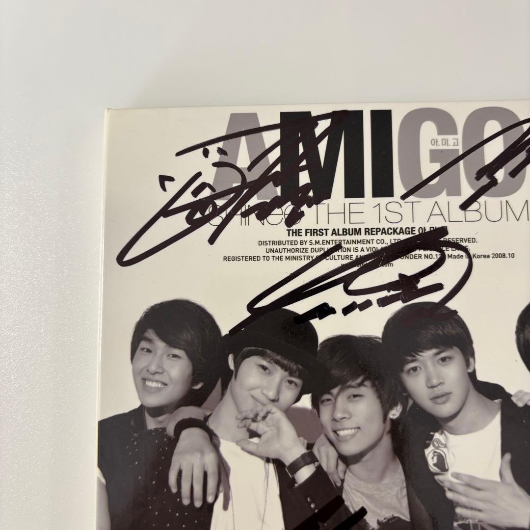 SHINee AMIGO 直筆サイン 全員 ジャケット＋歌詞カード 両面サイン