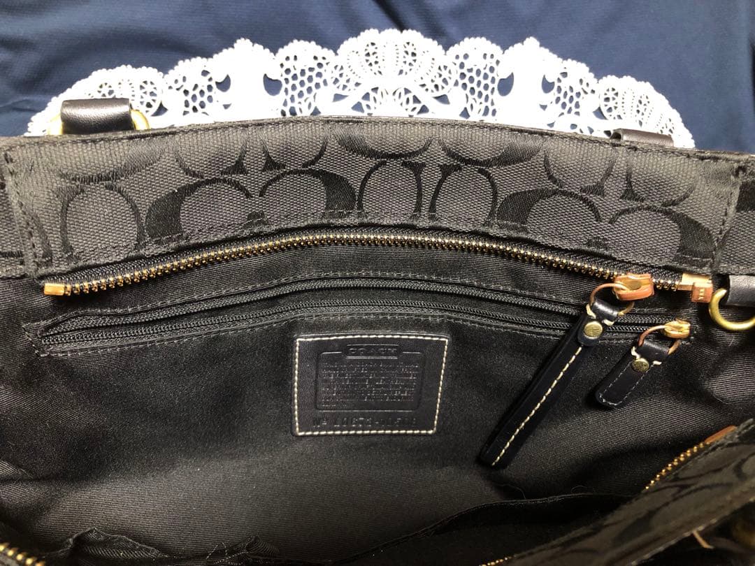 COACH コーチ シグネチャー　ブラック　トート　バック