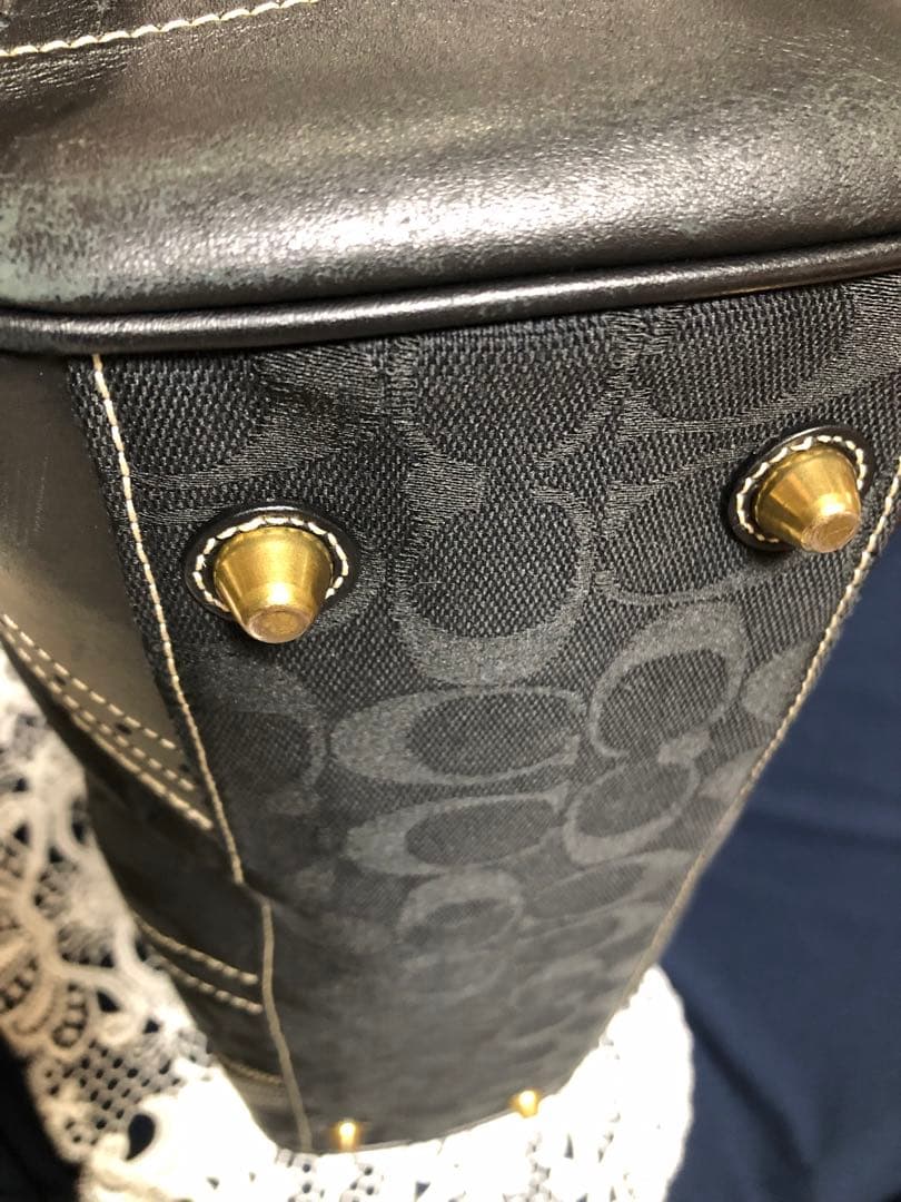 COACH コーチ シグネチャー　ブラック　トート　バック