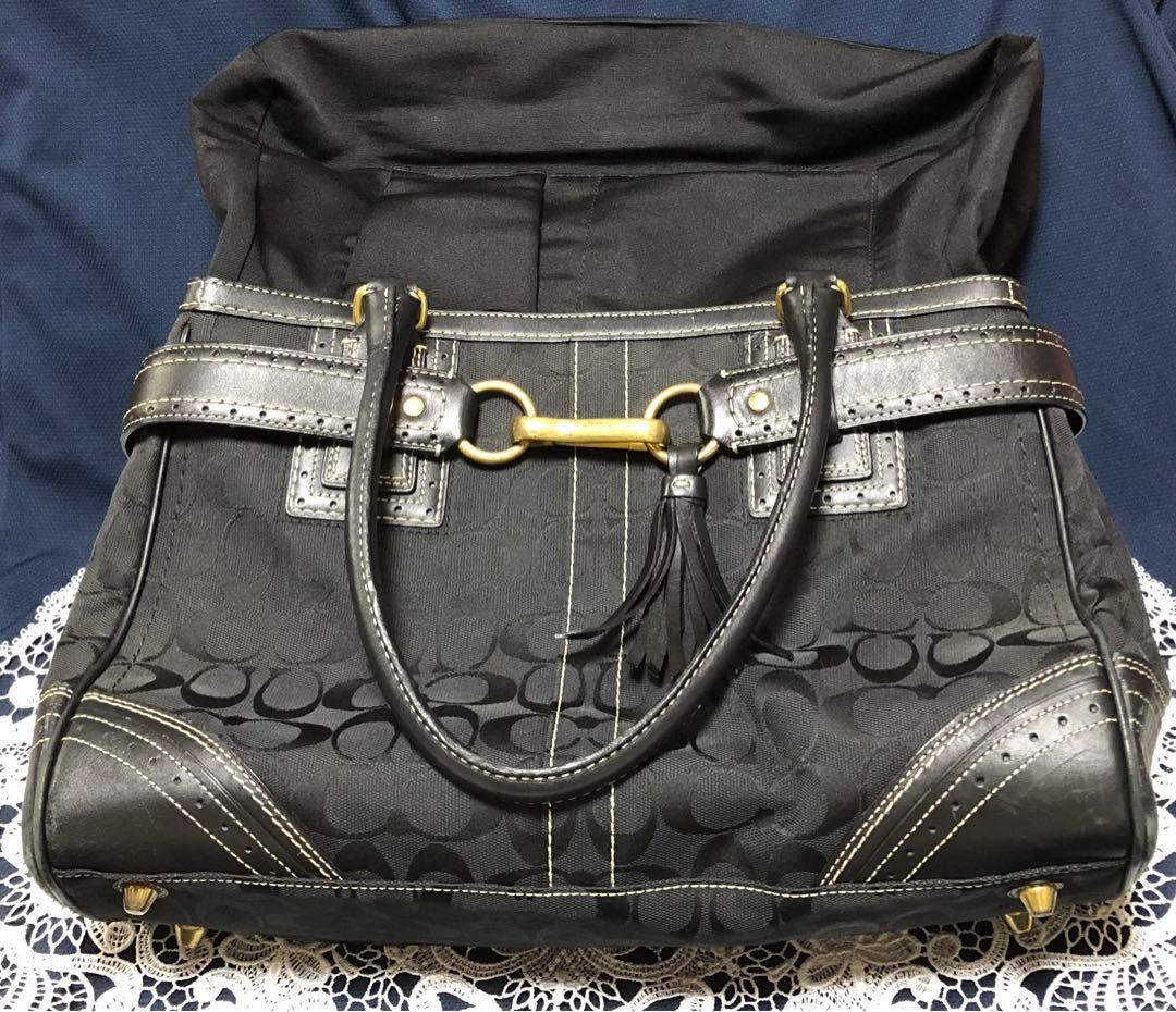 COACH コーチ シグネチャー　ブラック　トート　バック