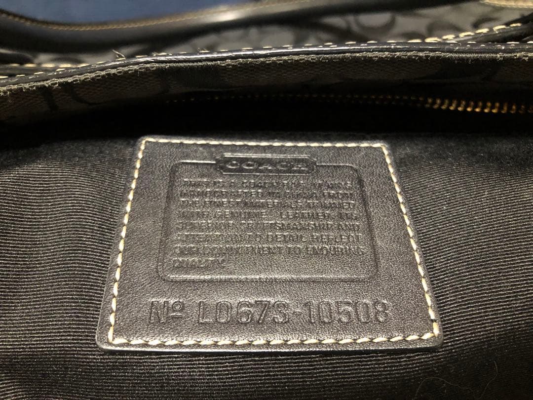 COACH コーチ シグネチャー　ブラック　トート　バック