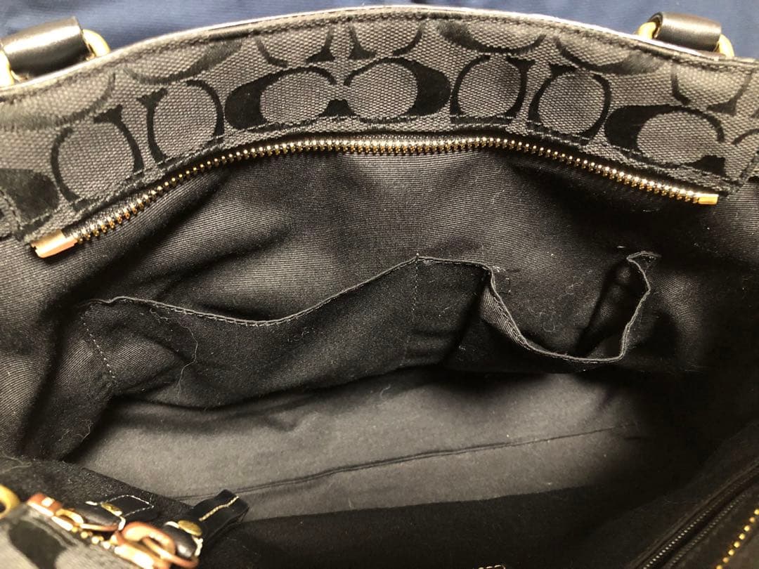 COACH コーチ シグネチャー　ブラック　トート　バック