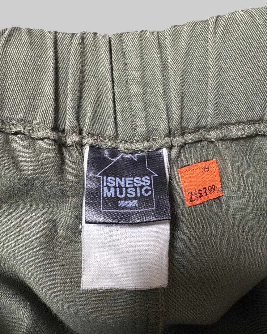 ISNESS MUSIC カーキ ワイドパンツ