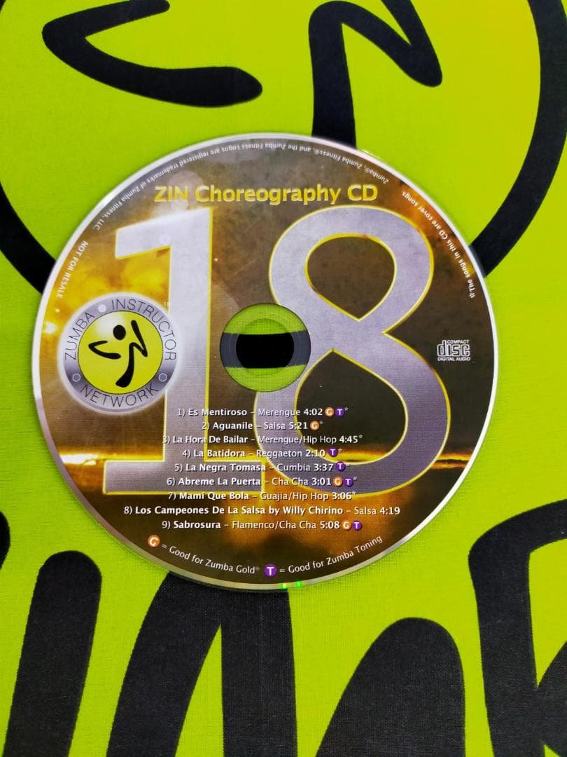 希少！　ZUMBA ズンバ ZIN18 CD & DVD インストラクター専用