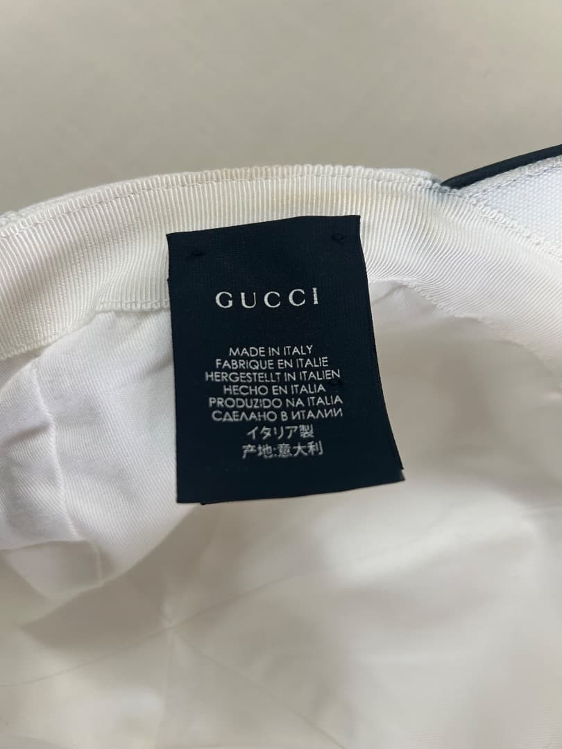 GUCCI ホワイトキャップ　撥水加工付き