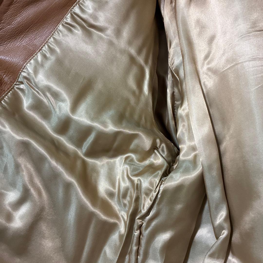 VICTOR SANJUAN レザージャケット ブラウン スペイン製 本革　XL