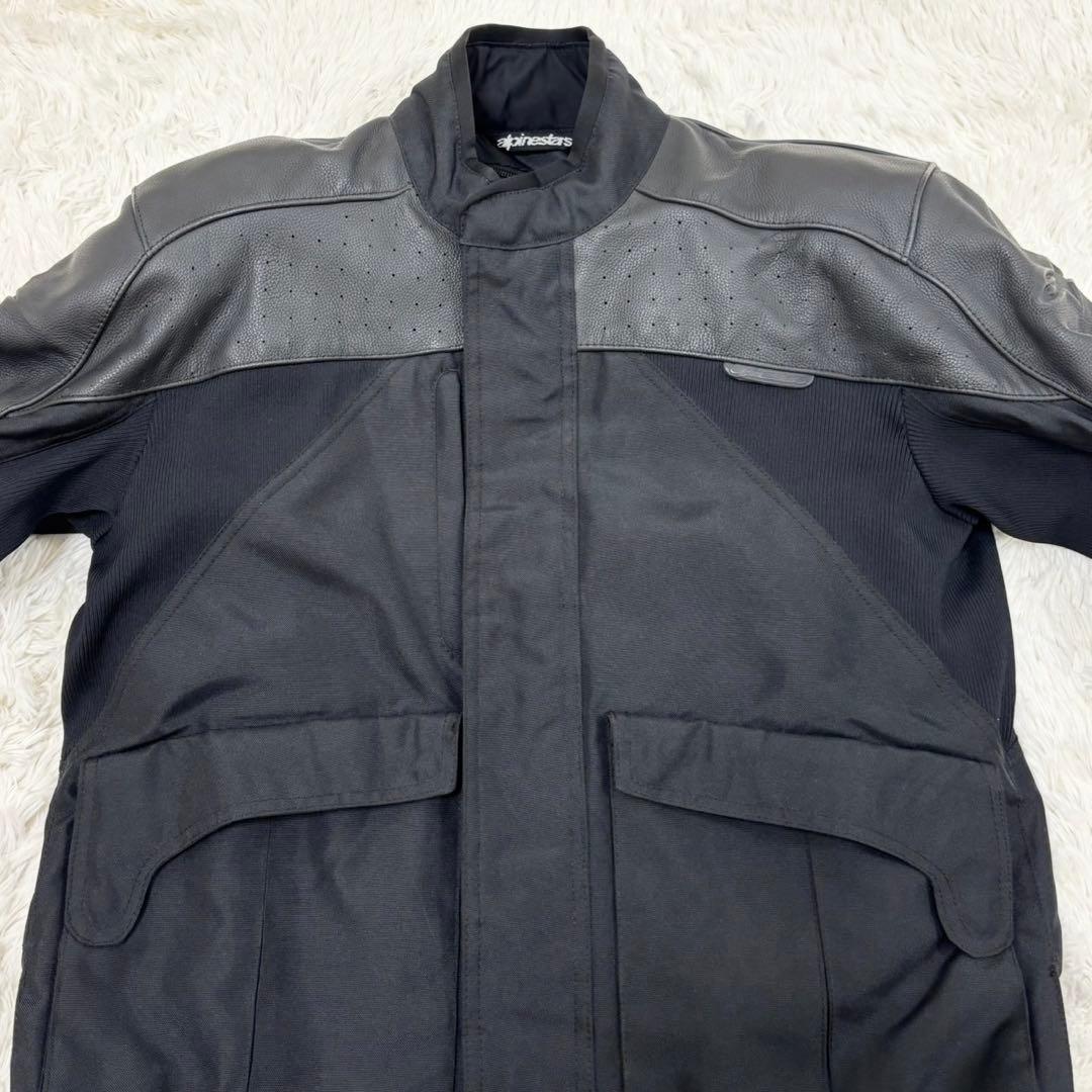 アルパインスターズ ライダースジャケット ライナー付き レザー ロゴ型押し XL