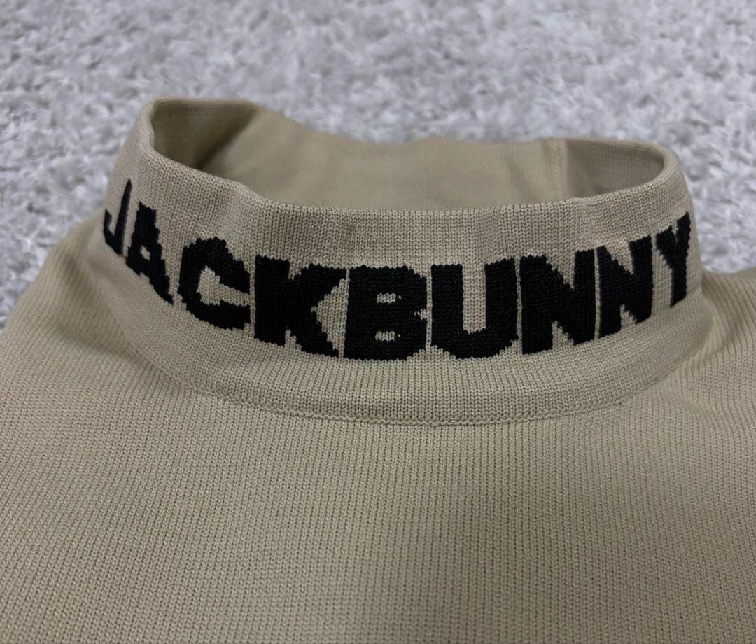 新品ジャックバニー モックネック JACKBUNNYジャガードロゴニット