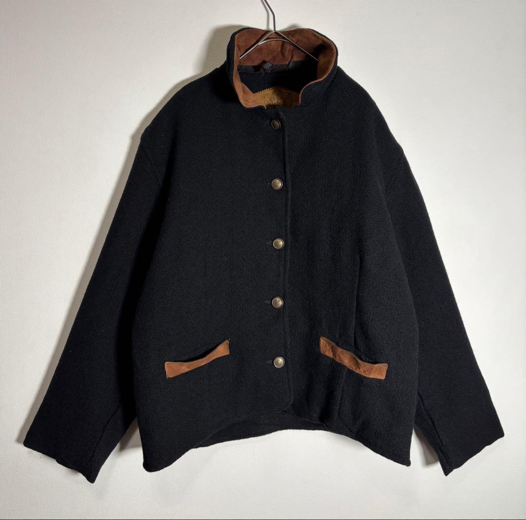 WOOL RICH ウールリッチ　USA製 レザー襟　ウールジャケット