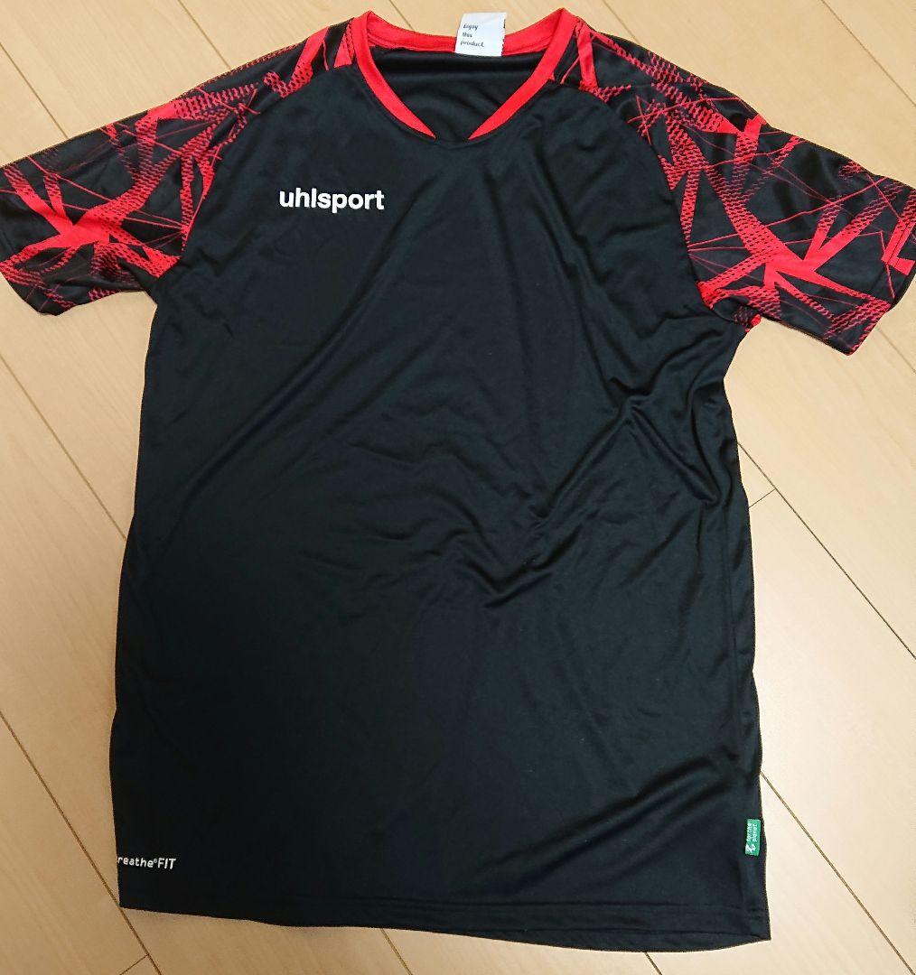 uhlsport サッカーウェア XL 黒/赤　上下セット
