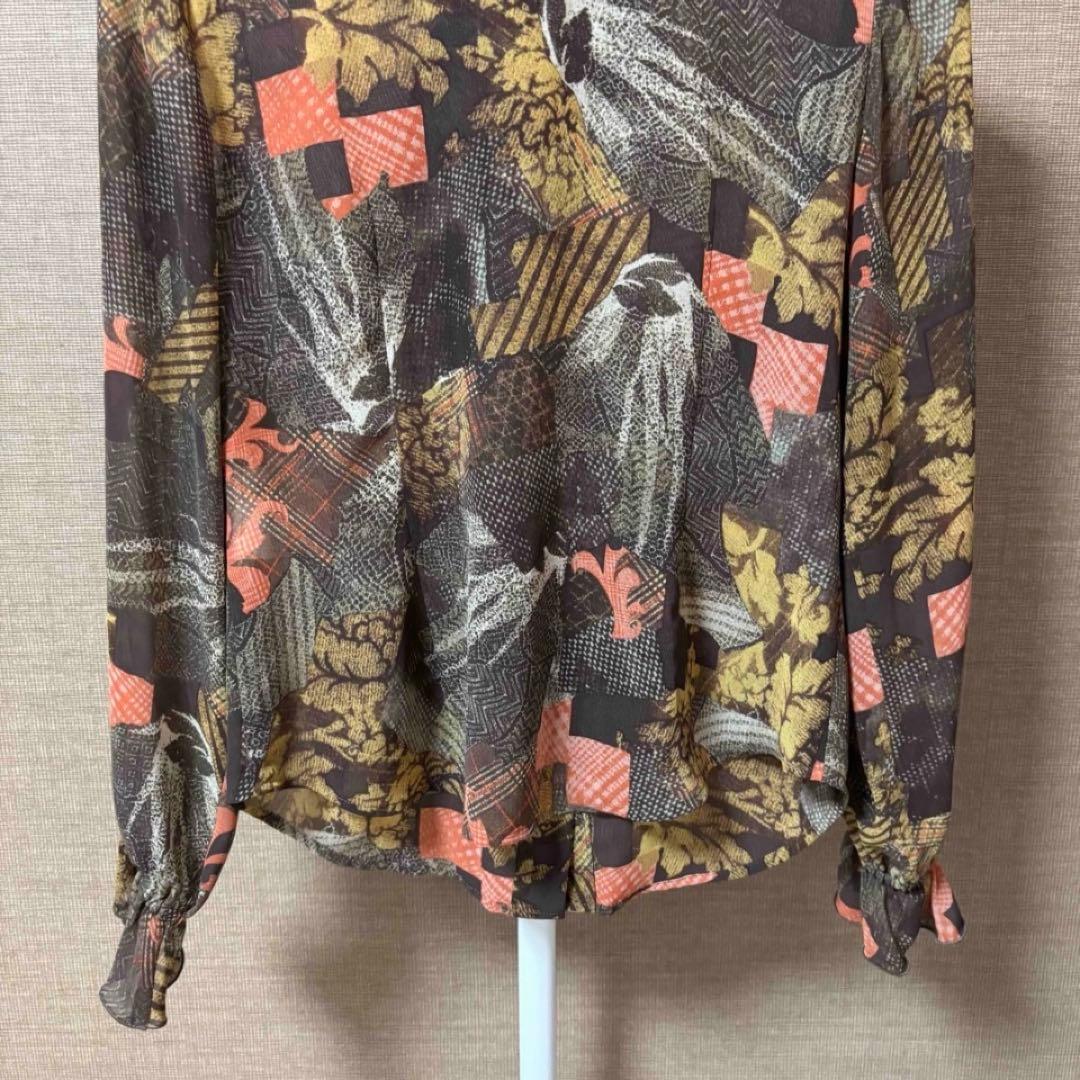miss chloe ミスクロエ レトロモダン ボウタイ ブラウス シアー素材