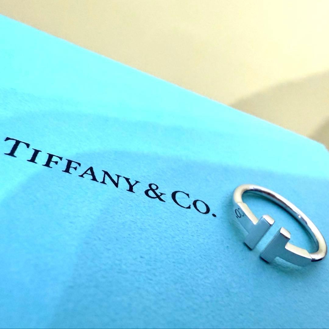 TIFFANY Tワイヤー　、シングルロウダイヤリング、2点セット