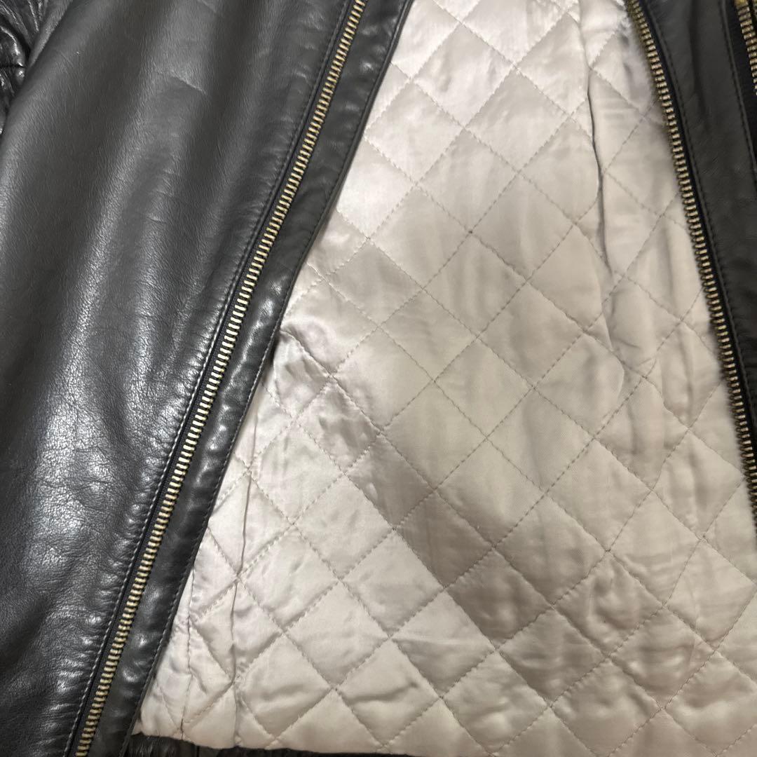 ÉDIFICE 黒 レザーライダースジャケット