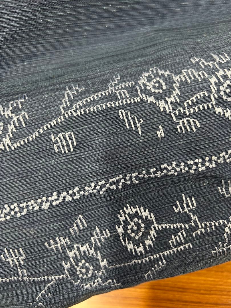 ✳︎伊と忠 和装用バッグ ネイビー 花柄刺繍