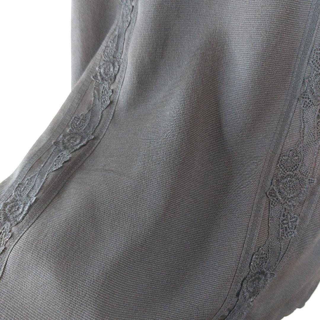 KEITA MARUYAMA　レース刺繍シルクシャツ 花柄 黒 M 長袖