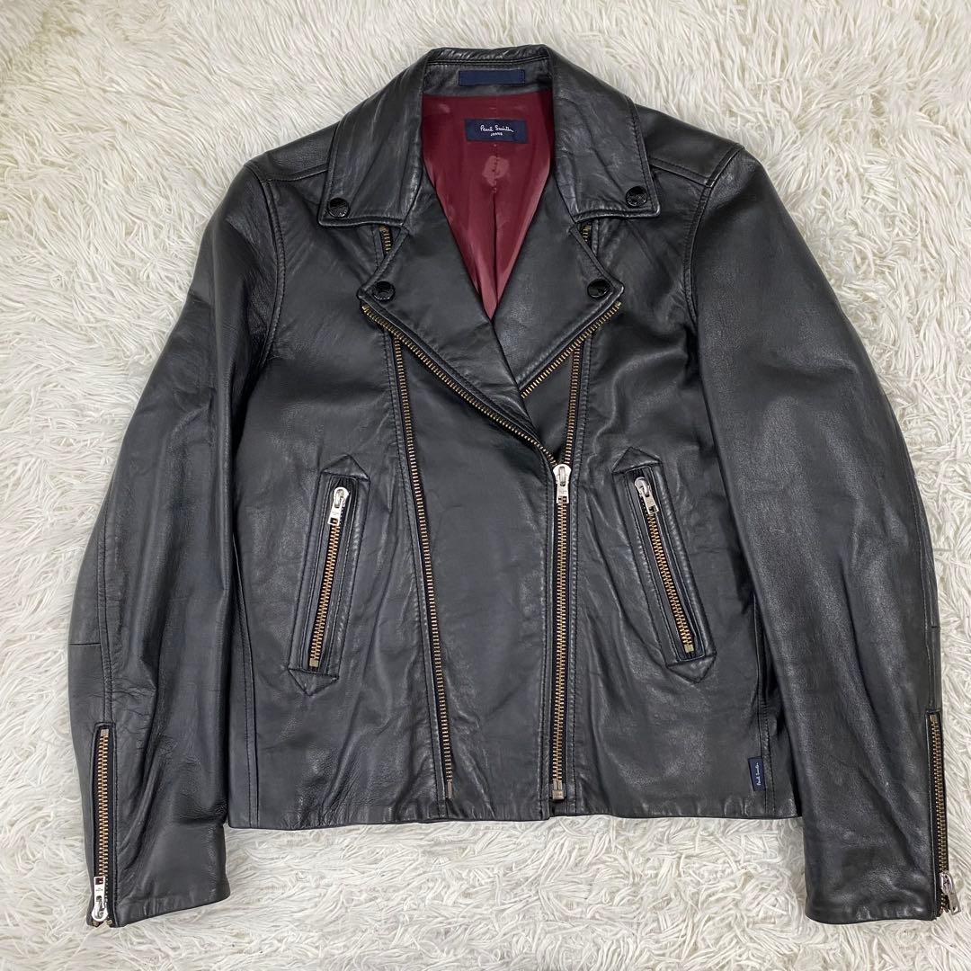 Paul Smith ダブルライダース レザージャケット ラムレザー Ｍサイズ