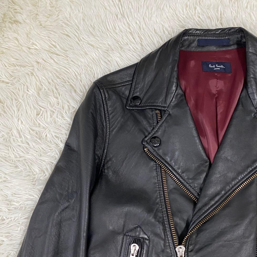 Paul Smith ダブルライダース レザージャケット ラムレザー Ｍサイズ