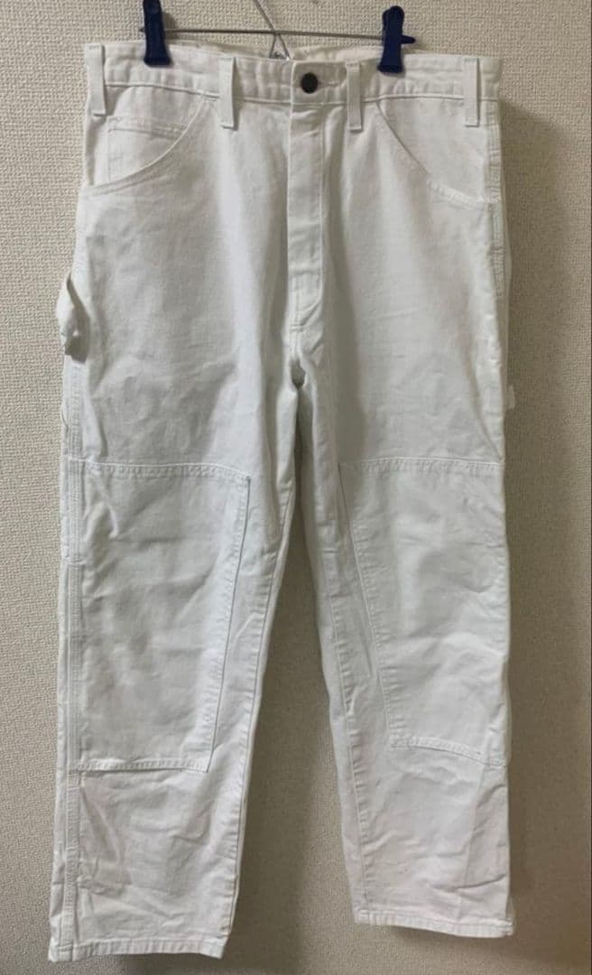 Dickeys 白 ホワイト ペインター 32×30　ディッキーズ　ダブルニー