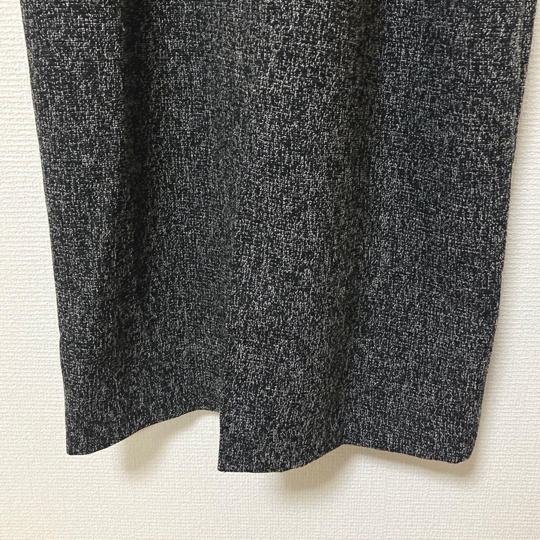未使用　美品　anySiS　【洗える】ツイードコンビ ワンピース ブラック系　２