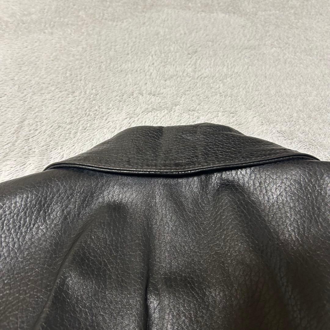 COACH コーチ 本革 レザージャケット ブラック S フルグレインレザー