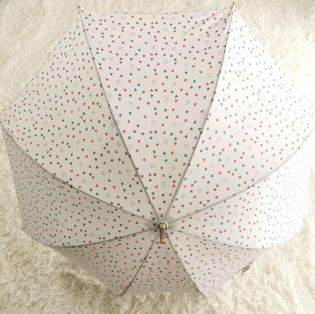 美品✨CELINE 雨傘 長傘 マカダム柄 トリオンフ ハート柄 軽量 ロゴ