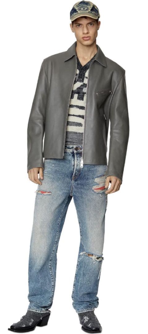 DIESEL L-KORN LEATHER 約16万円 Lサイズ 試着10分程
