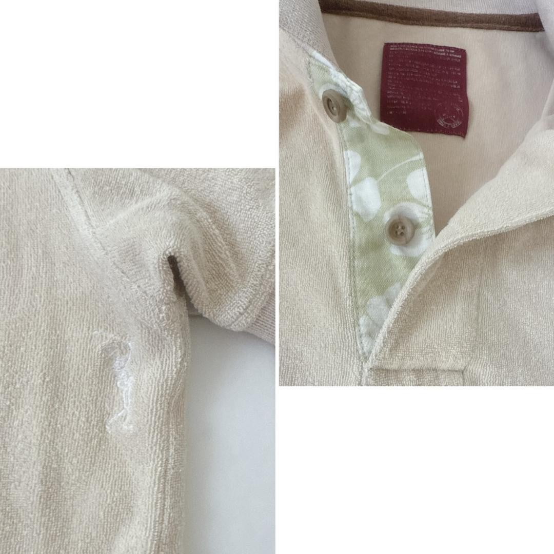 MARK&LONA スカルワッペン×ALOHA刺繍 ポロシャツ パイル地M
