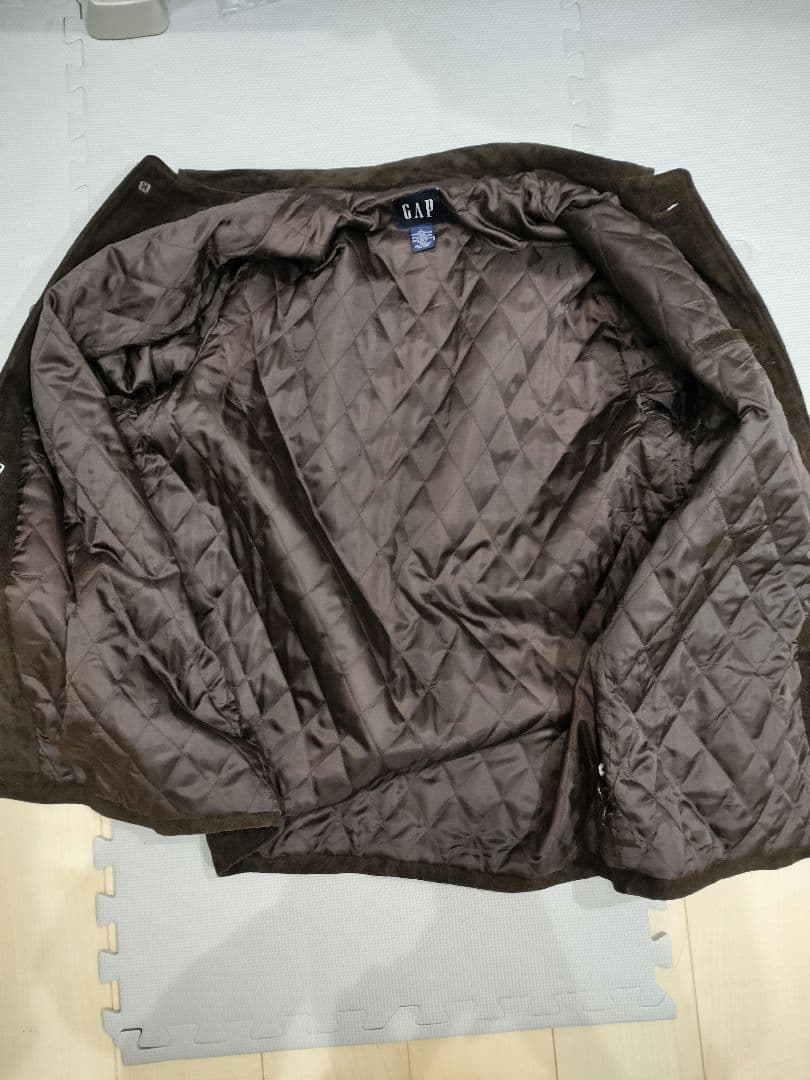 GAP ハーフコート ステンカラー ダークブラウン L