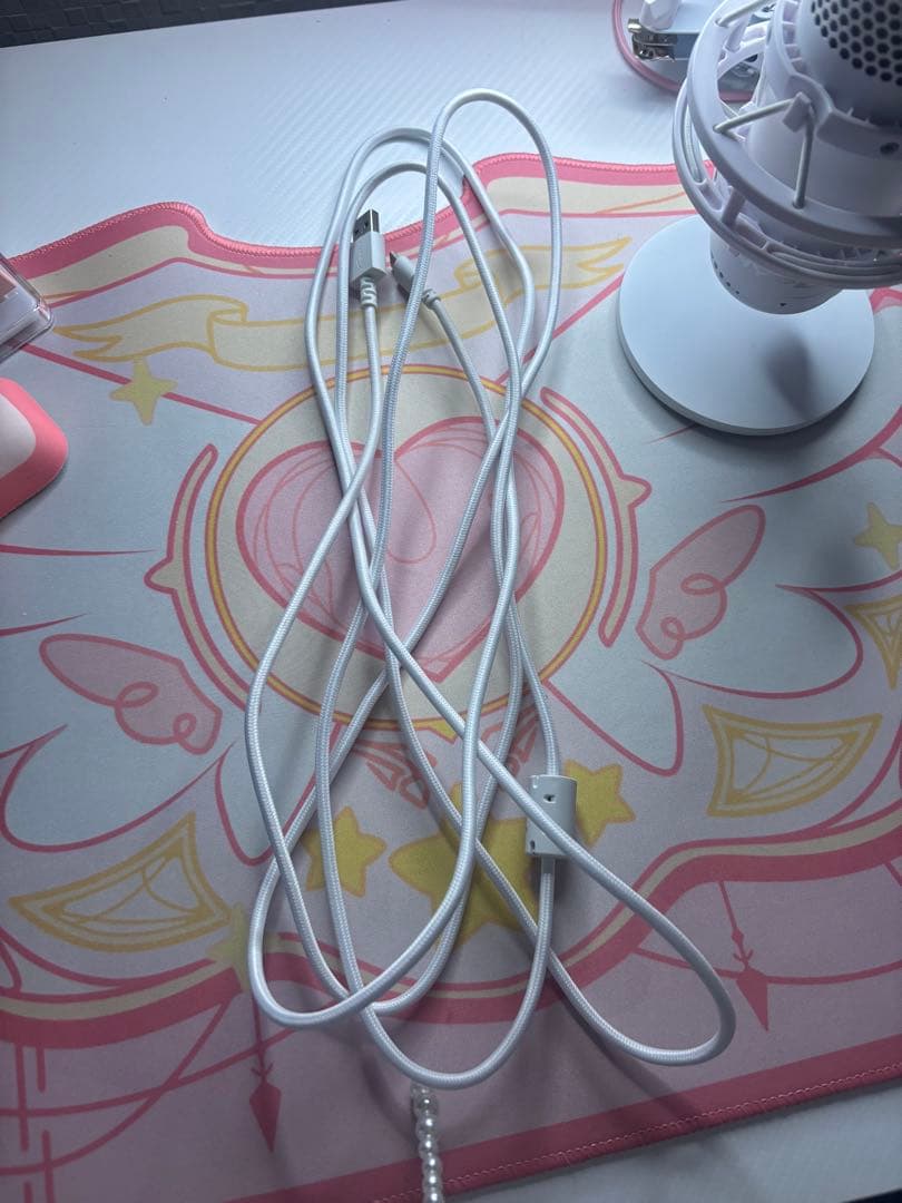 HYPERX QUADCASTSU Sコンデンサーマイク/ホワイト/マイクアーム